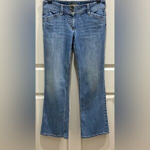 Ann Taylor Modern Fit Lindsay Waist Blue Denim Flare Blue Jeans Size 6